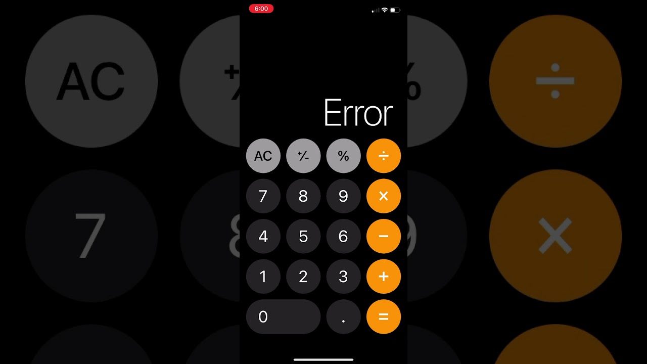 How to get error of calculator