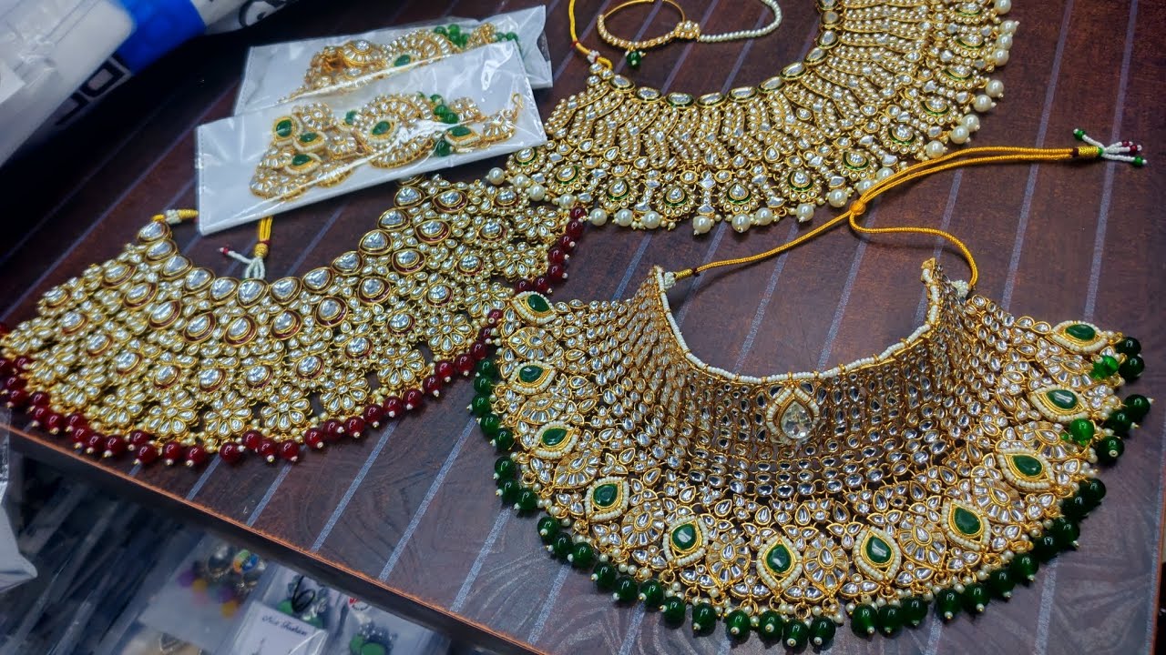 কুন্দনের ব্রাইডাল জুয়েলারি সেট পাইকারি দামে | bridal jewellery set in bangladesh