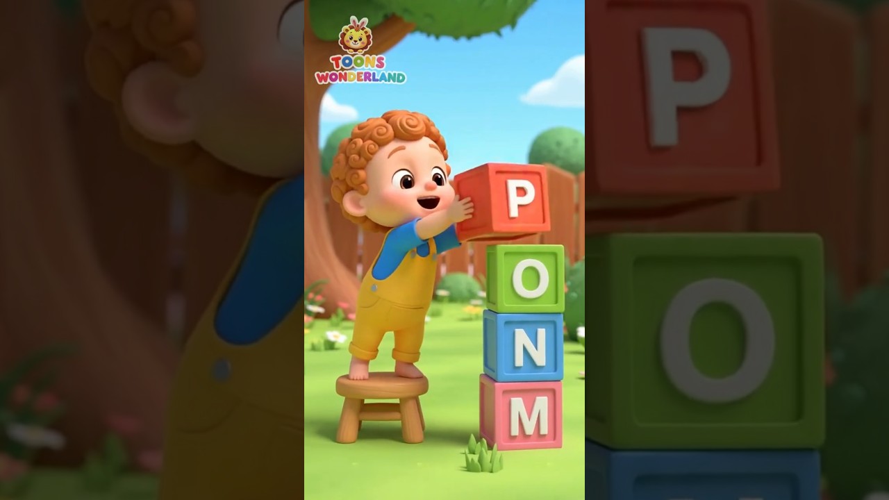 ABC Song for Kids (M-P) | Fun Alphabet Nursery Rhyme | ABCD Learning Song #abcd #kidssongs #shorts
