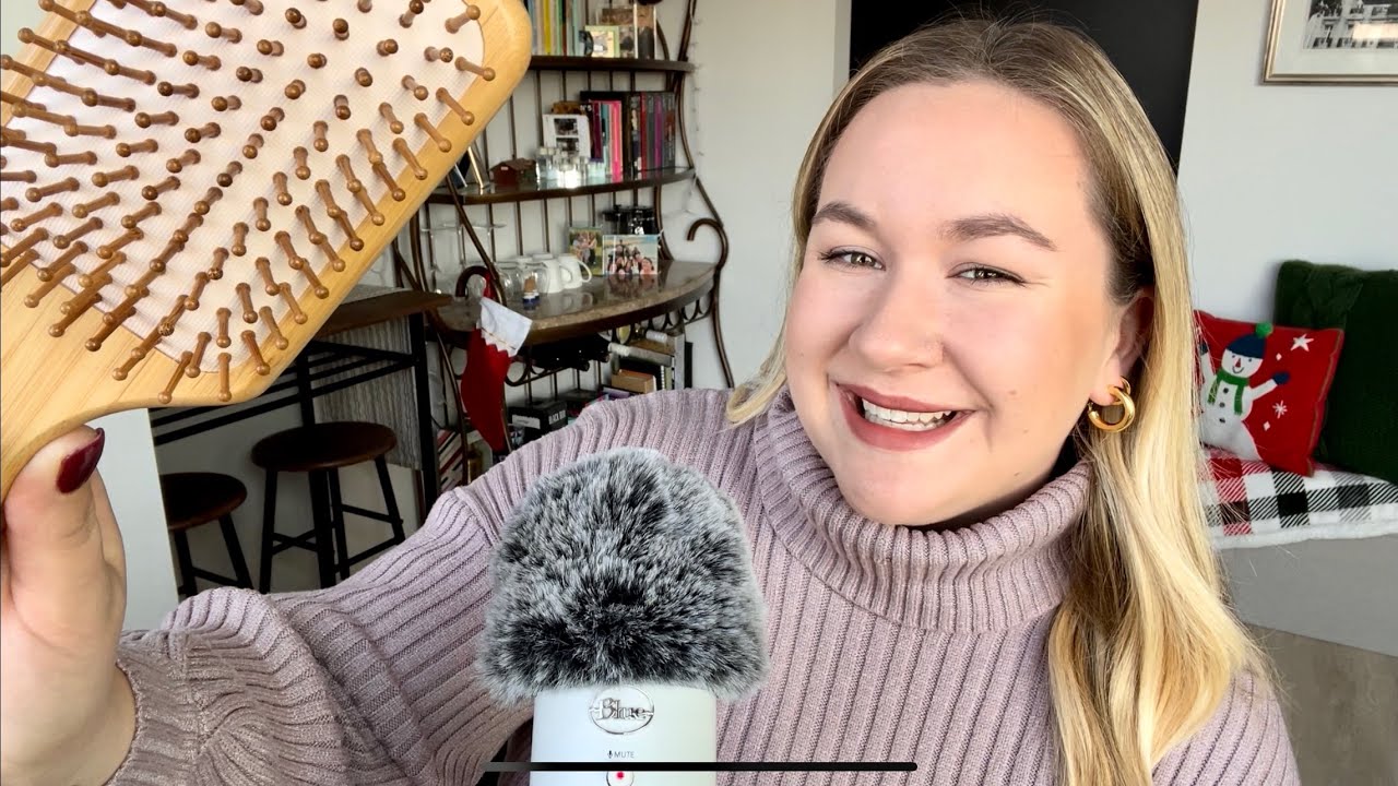 ASMR - Hairbrush Triggers! (Tapping, brushing you, the mic, and myself!)