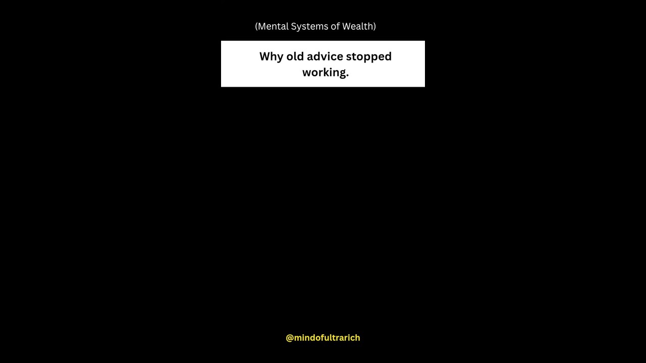 Why Traditional Success Advice Fails Today | Wealth Thinking in a New Era 