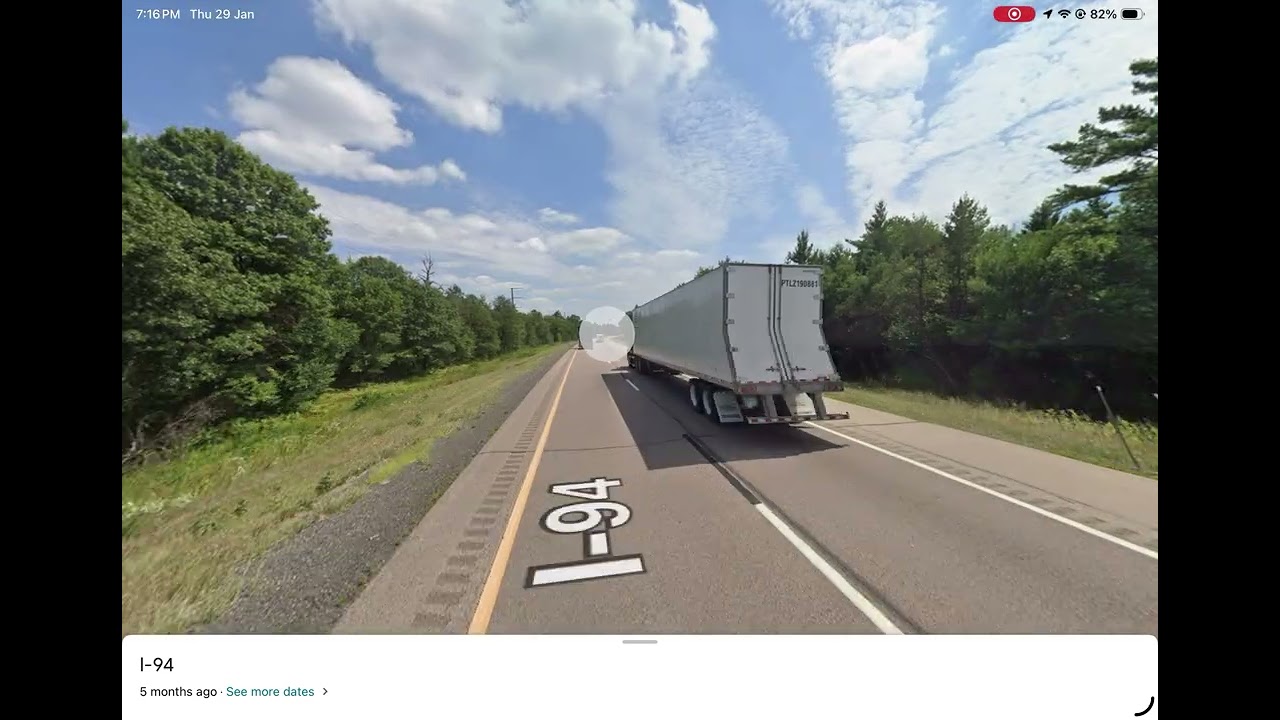 Navigating I-94 East, Wisconsin | WI-54 to I-90/94 split interchange (Street View)