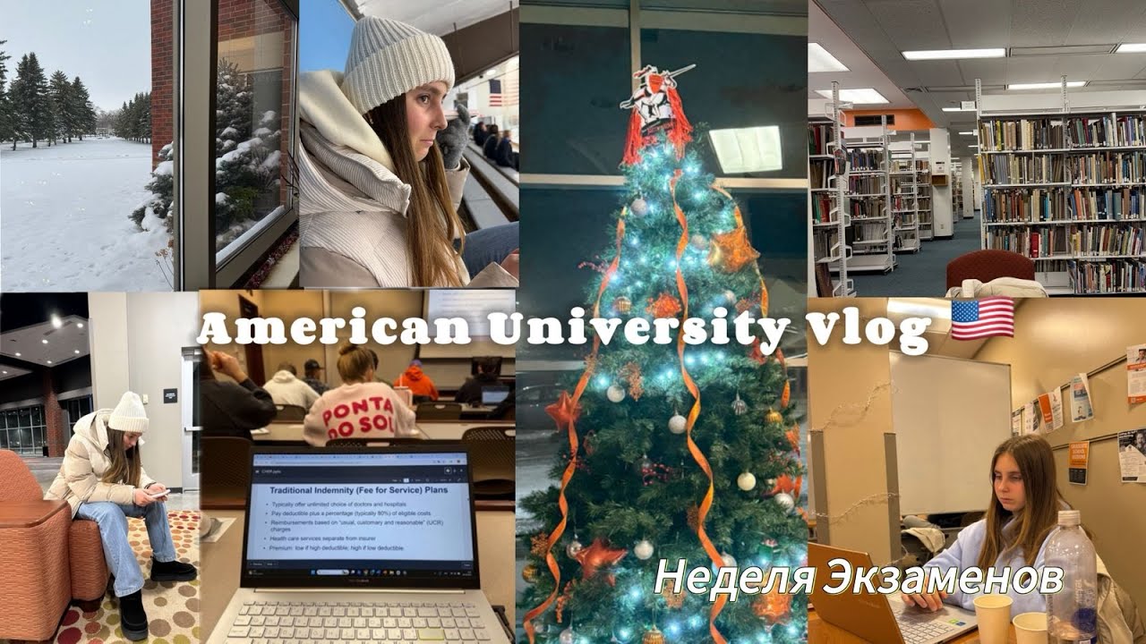 Учёба в США Экзамены Перед Зимними Каникулами 📚❄️ Бессонные Ночи VLOGMAS