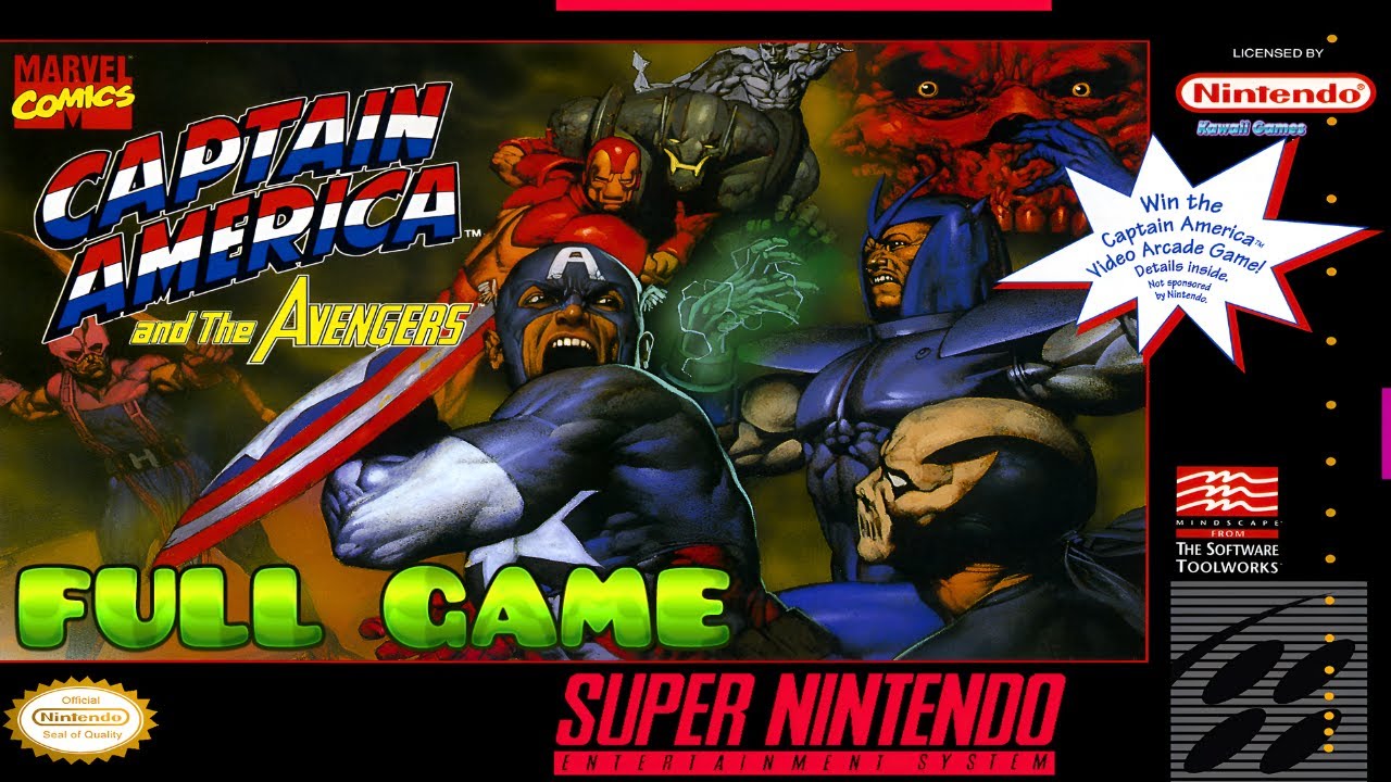 Captain America and The Avengers [SNES] Gameplay Walkthrough FULL GAME [4K60ᶠᵖˢ🔴]