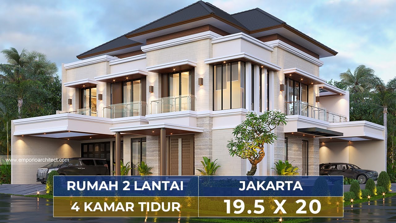 DESAIN RUMAH MODERN DI JAKARTA! MEWAH DAN LENGKAP DENGAN 4 KAMAR TIDUR - JASA ARSITEK
