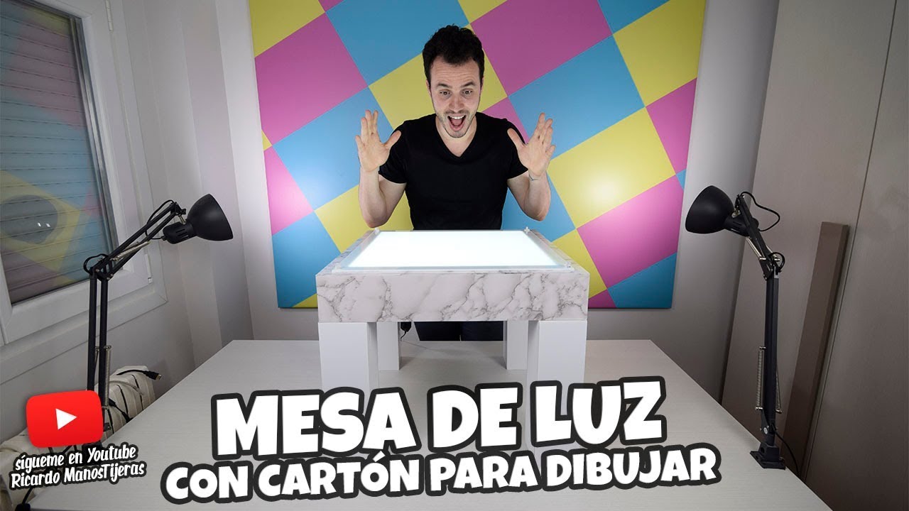 MESA DE LUZ CON CARTÓN PARA DIBUJAR|Manualidades Reciclaje|DIY