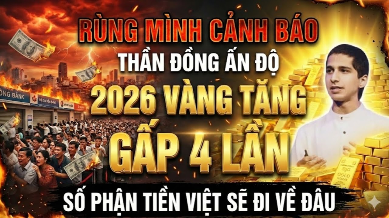 RÙNG MÌNH: THẦN ĐỒNG ẤN ĐỘ CẢNH BÁO 2026 VÀNG TĂNG GẤP 4 - TIỀN VIỆT NAM SẼ ĐI VỀ ĐÂU?