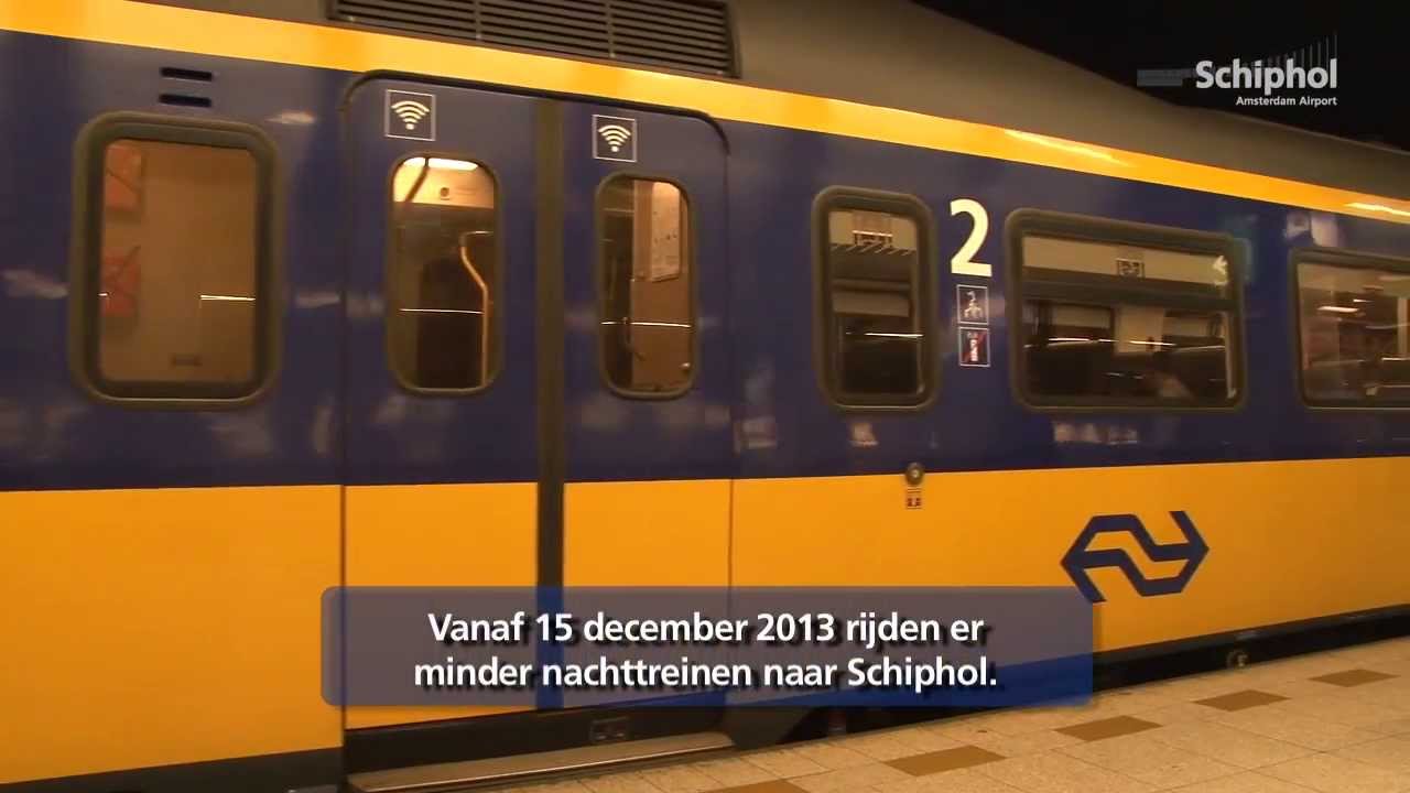 Vanaf 15 december minder nachttreinen naar Schiphol