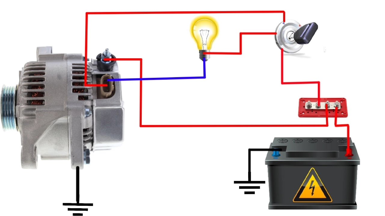 Car Alternator Wiring Diagram | How to Wiring Car Alternator | How to Wire 3 pin Alternator