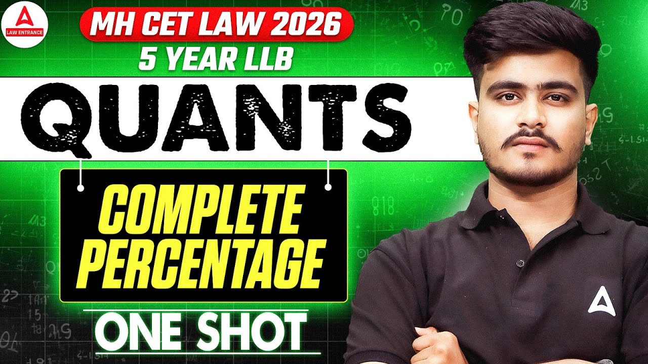 MHCET LAW 2026 Quants Percentage in One Shot For Law Entrance Exams | 3 & 5 Year LLB | अंतिम वार