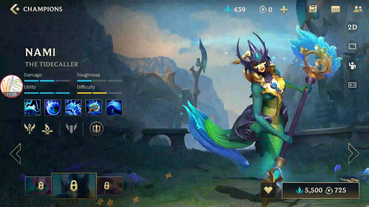 NAMI Skins, Skills, Items and Gameplay in LOL WILD RIFT
