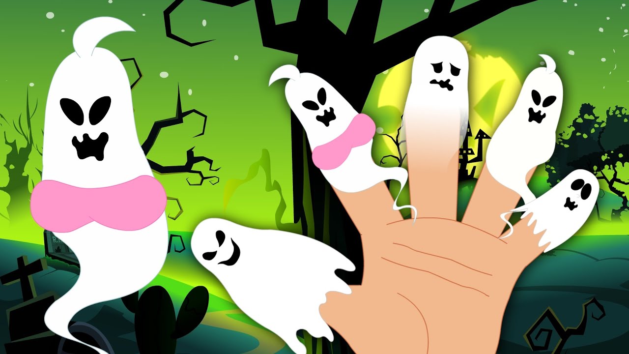 Ghosts Finger Family | Halloween Nursery Rhyme Song And Kids Children Videos