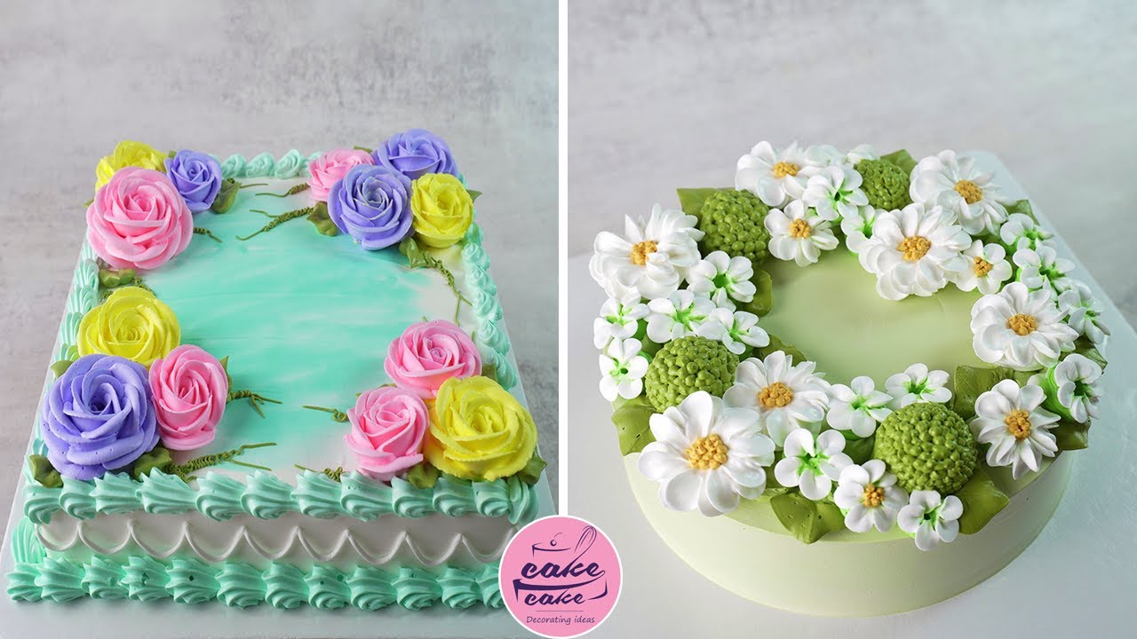 Daisy Flower Cake Decorating Ideas and Rose Flower Cake Design