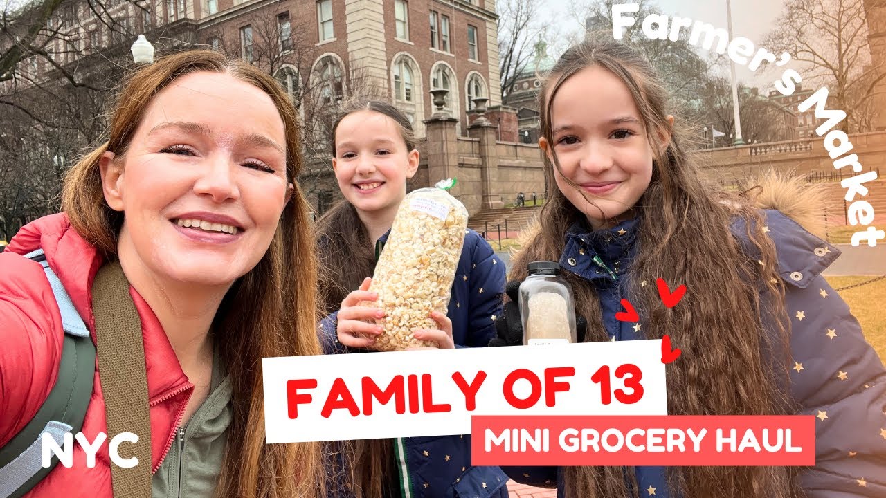 Family of 13 ❤️ Mini Grocery Haul 🍏🍆 Farmer's Market (NYC)