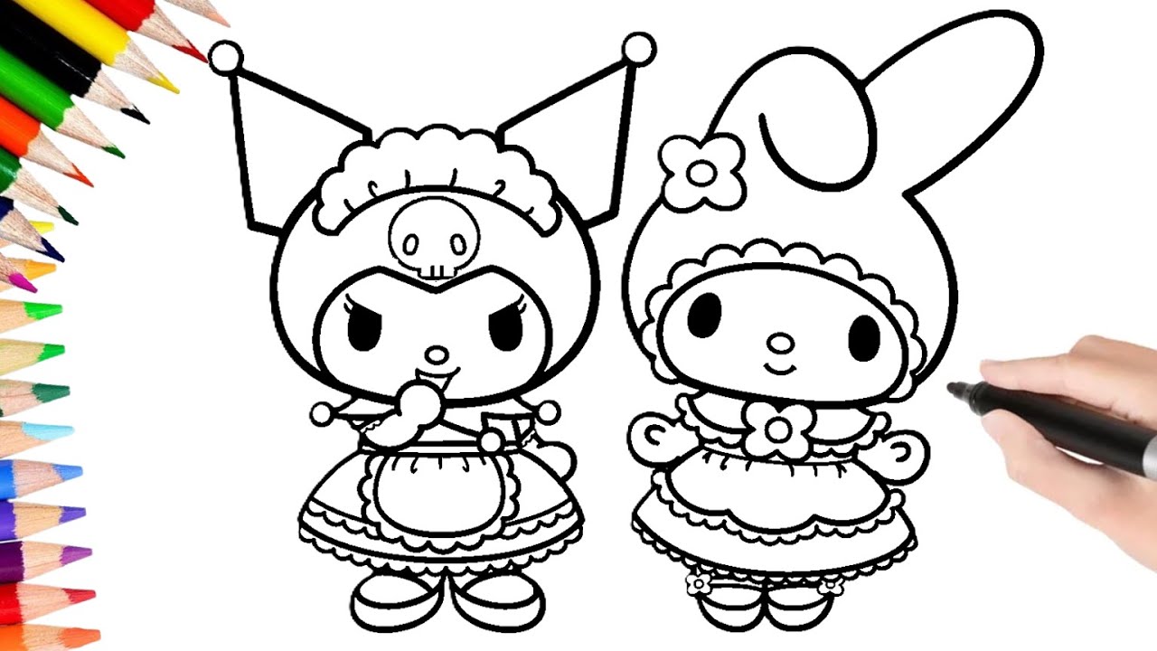 Menggambar Kuromi & My Melody