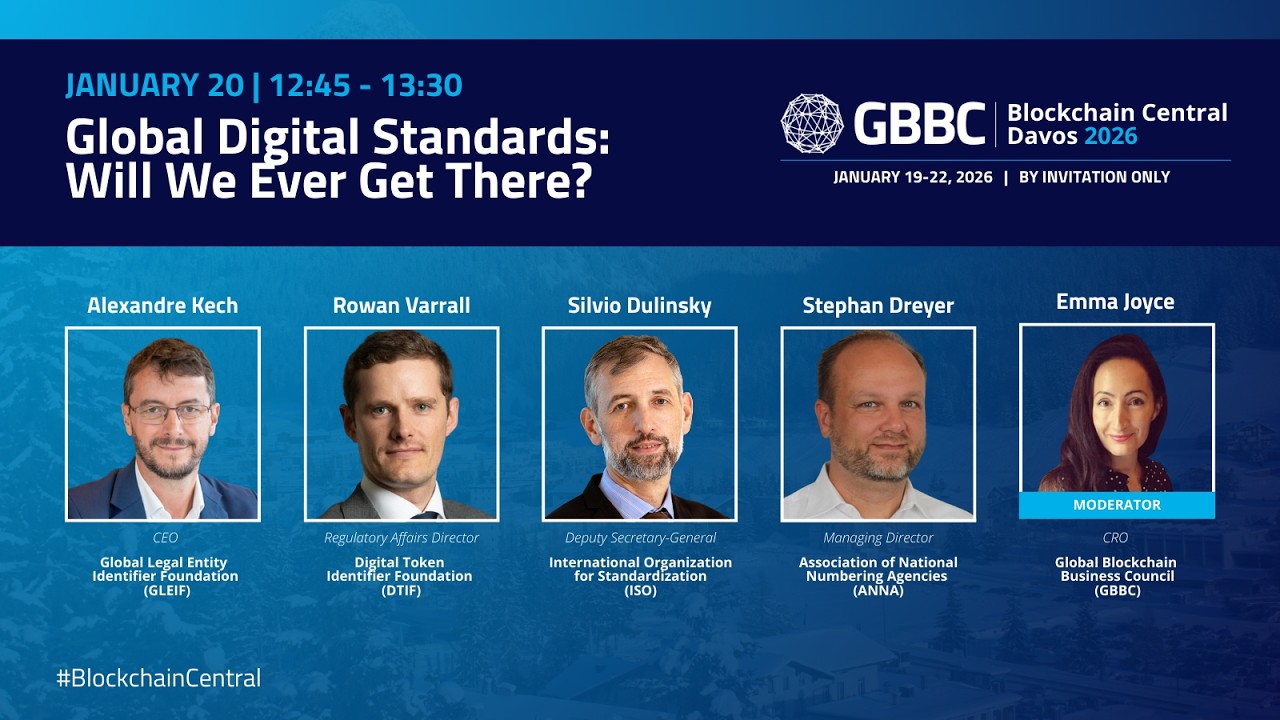 Global Digital Standards: Will We Ever Get There? | 9th Annual Blockchain Central Davos