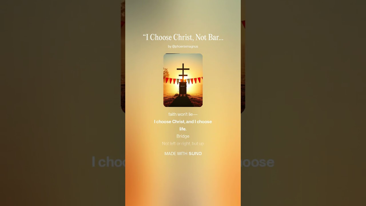 «Я выбираю Христа, а не Варавву»¹