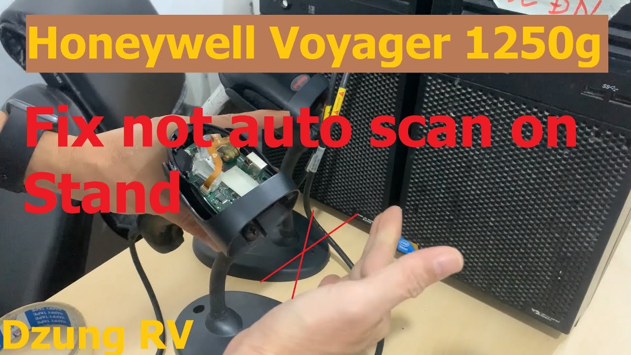 How to fix not scan automatically when put Honeywell Voyager 1250g Scanner in Stand
