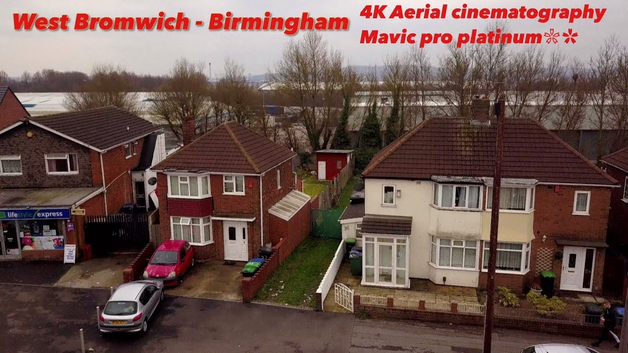 west bromwich, Birmingham from the air, 4K video {Mavic pro Platinum}
