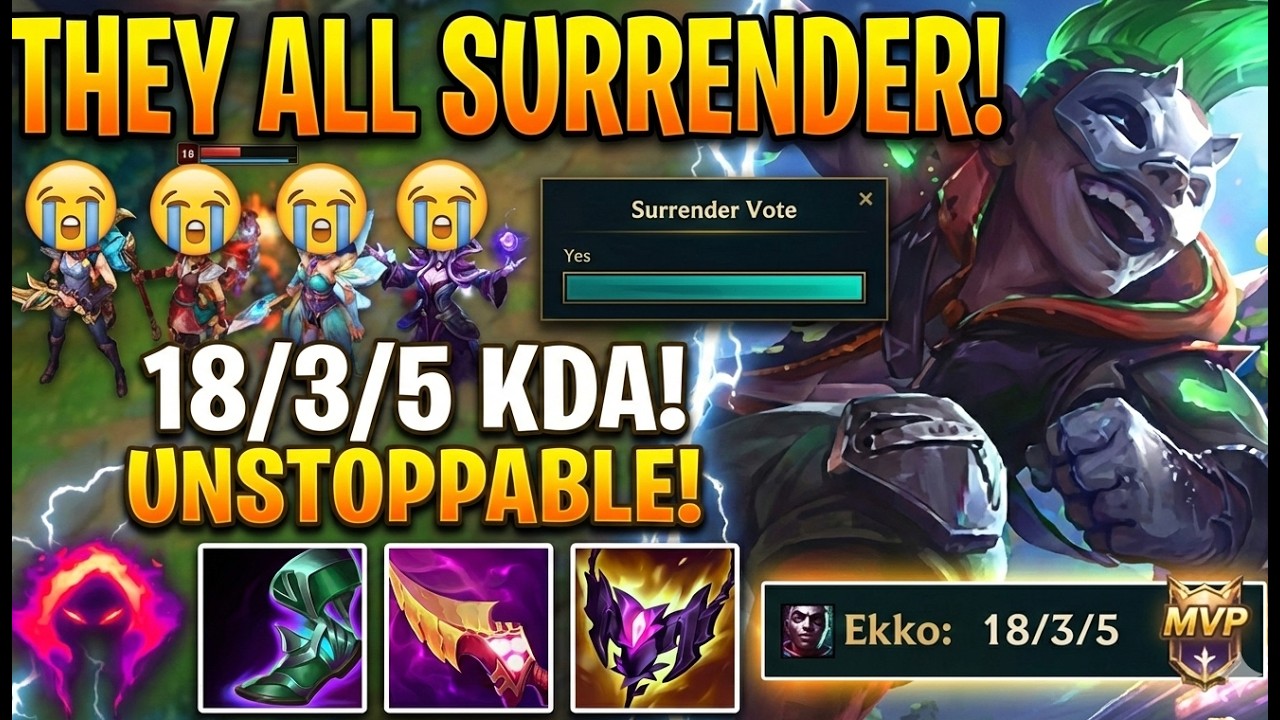 This on-hit Ekko build make Enemy team Surrender everytime