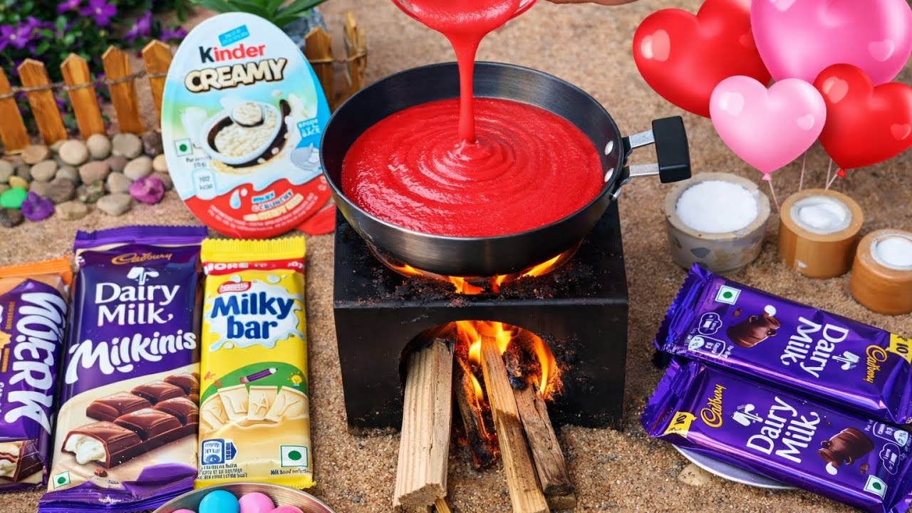 Valentine’s Day Special Mini Red Cake ❤️Handmade Tiny Magic 🎂😋