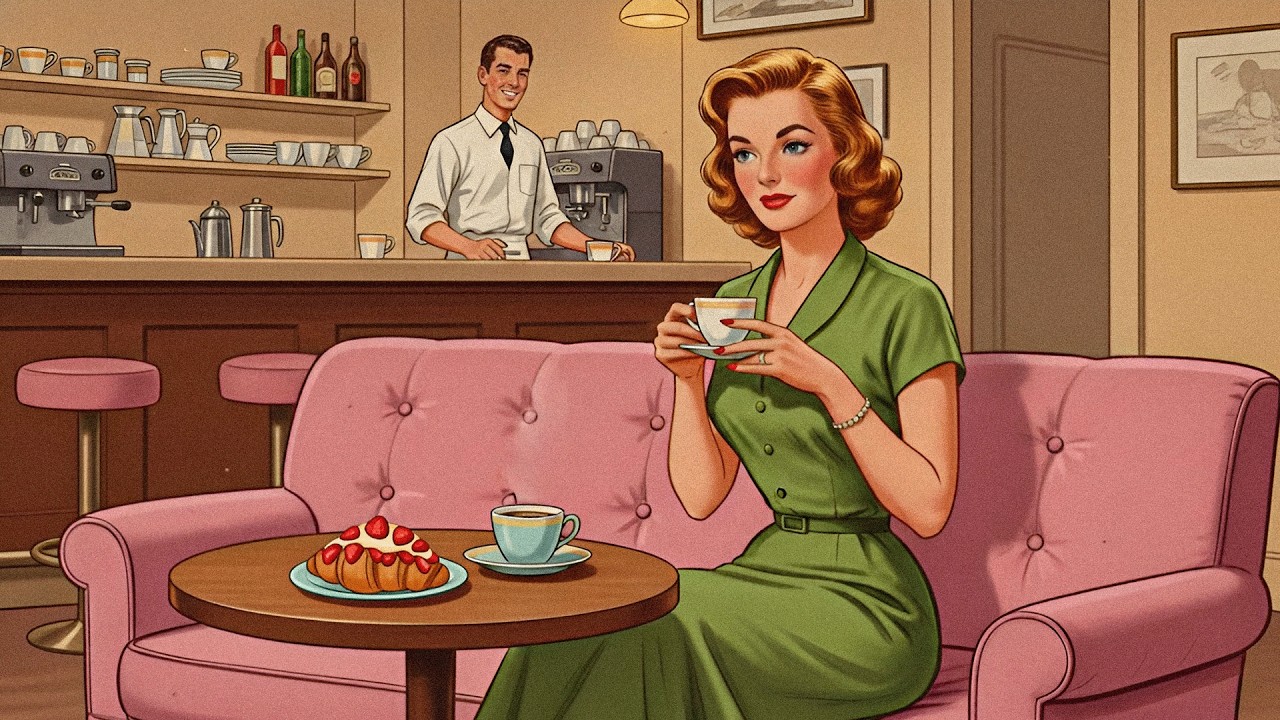 soft old jazz at a cozy cafe with coffee and cake (vintage cafe, relaxing jazz, study / unwind)