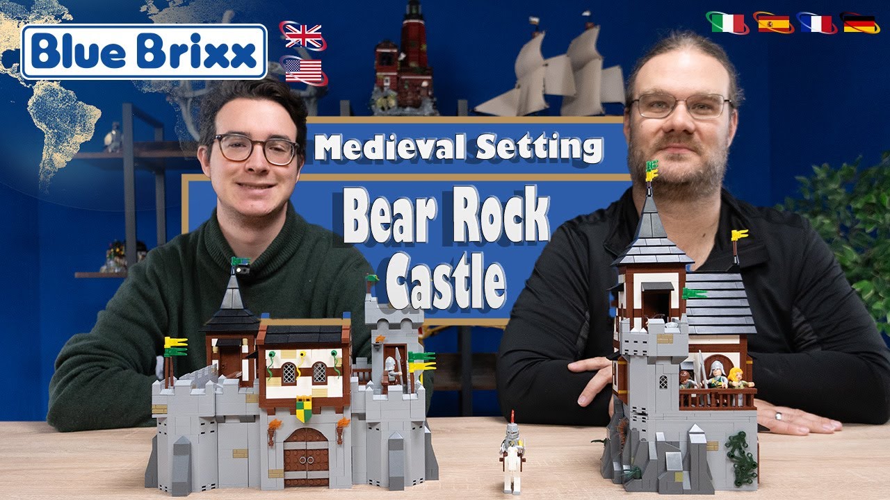 Bear Rock Castle - Modular Play & Adventure for Kids and Adults alike - BlueBrixx Medieval Series