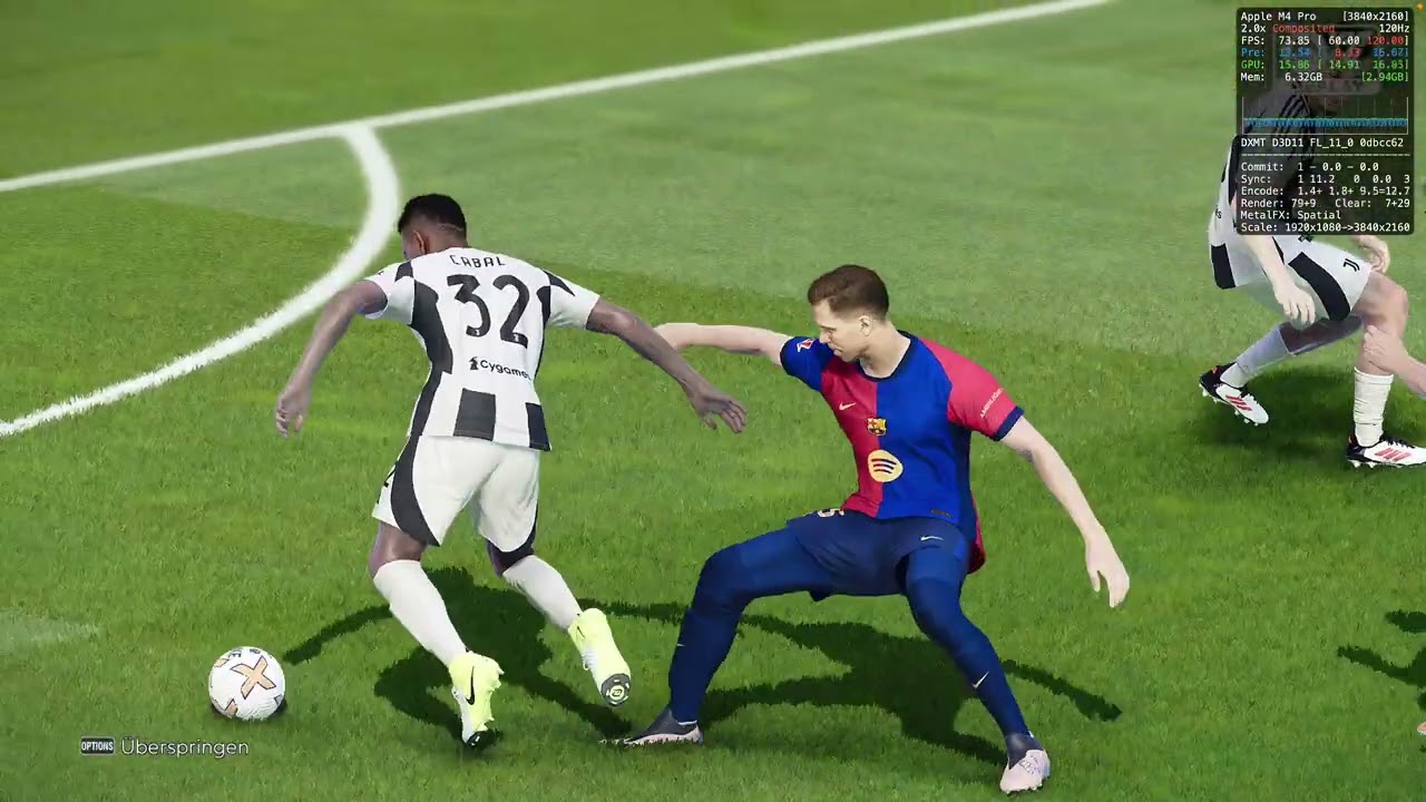 Pro Evolution Soccer - SP Football Life 25 -  Mac M4 Pro 16Core GPU Crossover DXMT 4K 120fps