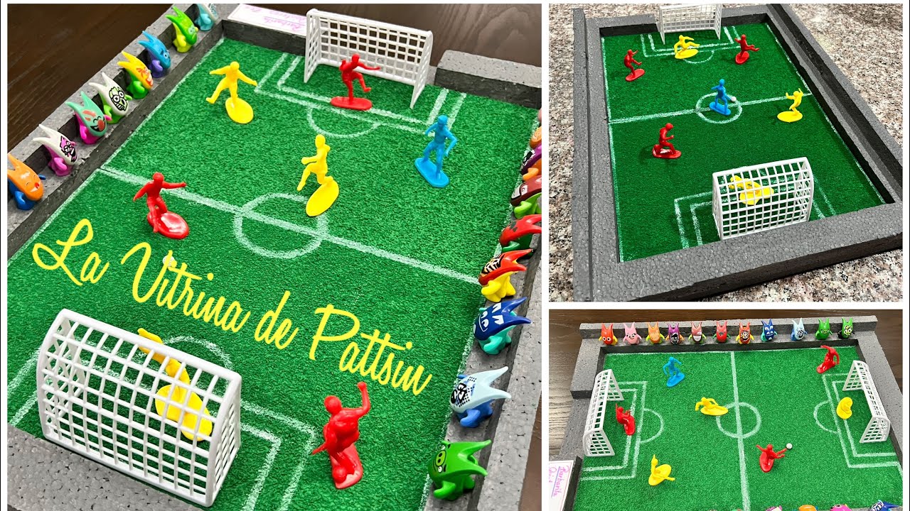 Maqueta de cancha de fútbol fácil, easy soccer field model #maqueta #manualidades