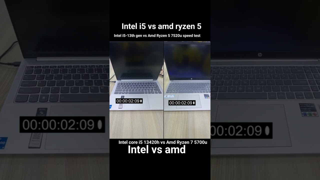 Ryzen 5 vs intel i5  boot time  | amd ryzen 5 7520u vs intel i5 13th gen 13420H | amd vs intel