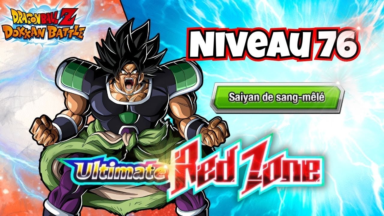 Niveau 6 de la Red Zone Saga Saiyan pur. Mission, 6 perso Saiyan de sang Mêlée. Dokkan Battle.