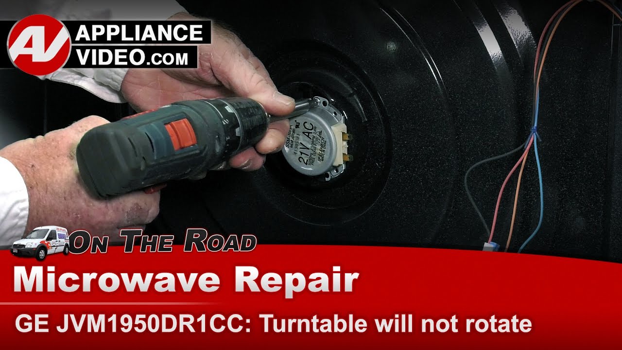 GE Microwave Repair - Turntable Will Not Rotate - Turntable Motor