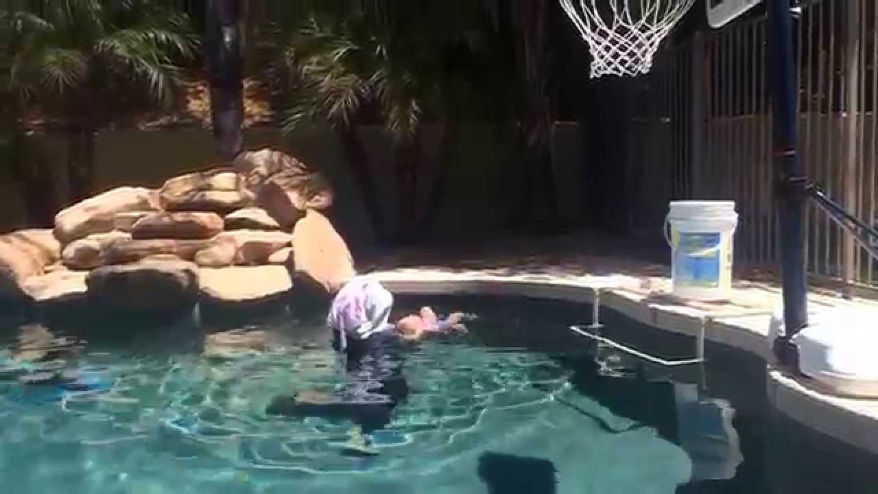 6.29.15 ISR swim lessons, learning to float!
