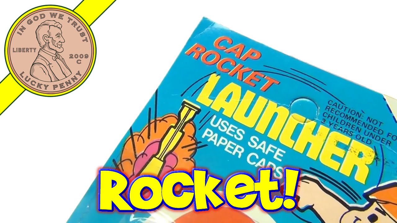 Cap Rocket Launcher Plastic Yellow Cap Toy Bombs - Uses Safe Paper Caps