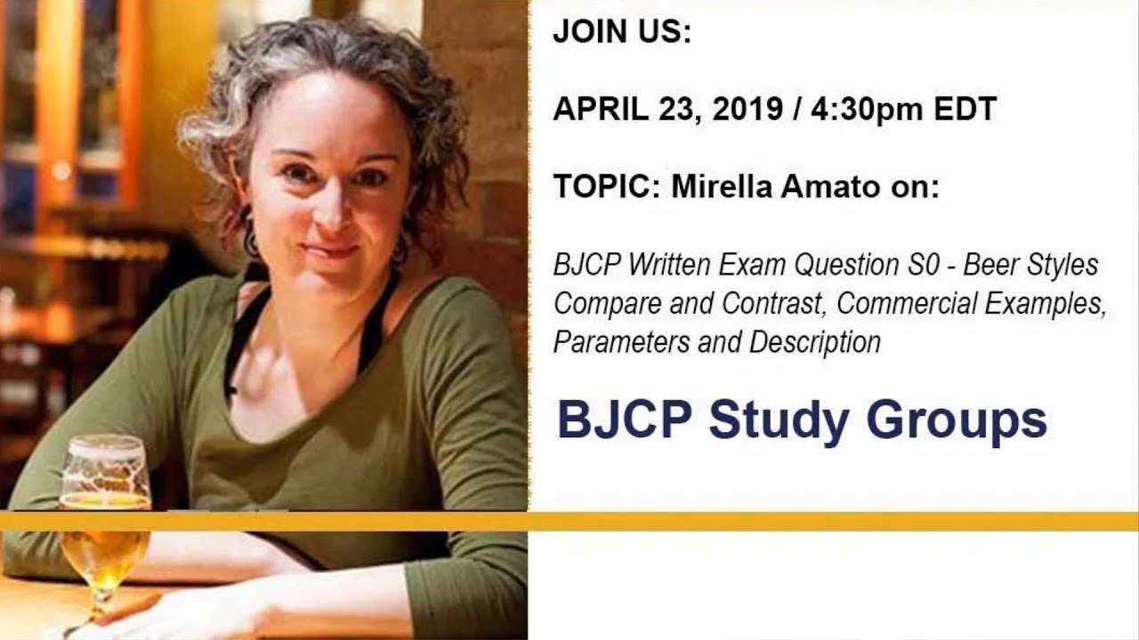 Mirella Amato: Beer Style Comparisons - BJCP Written Exam Question S0