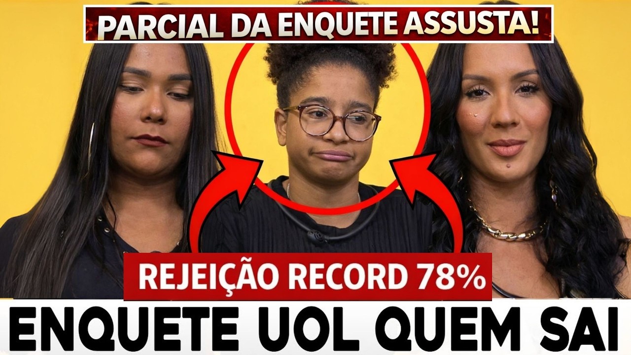 BBB 26: &Uacute;LTIMA ENQUETE UOL ATUALIZADA JA MOSTRA QUEM SAIR&Aacute; ENTRE CHAIANY MILENA E MAXIANE