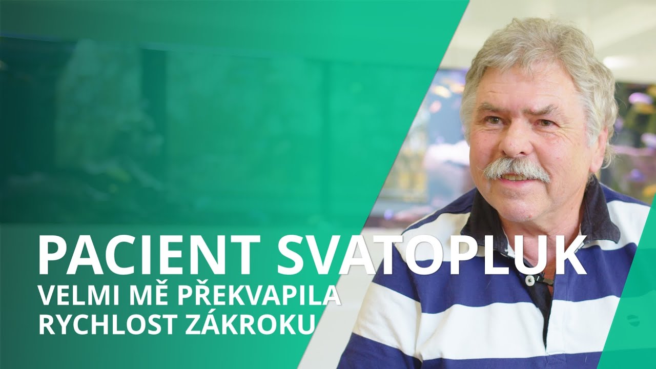 Pan Svatopluk po operaci šedého zákalu