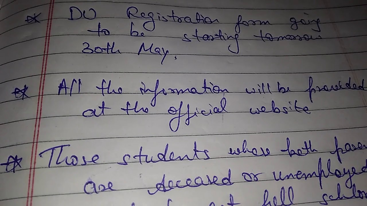 DU registration form 2019 released | Delhi University (du) application/registration form released