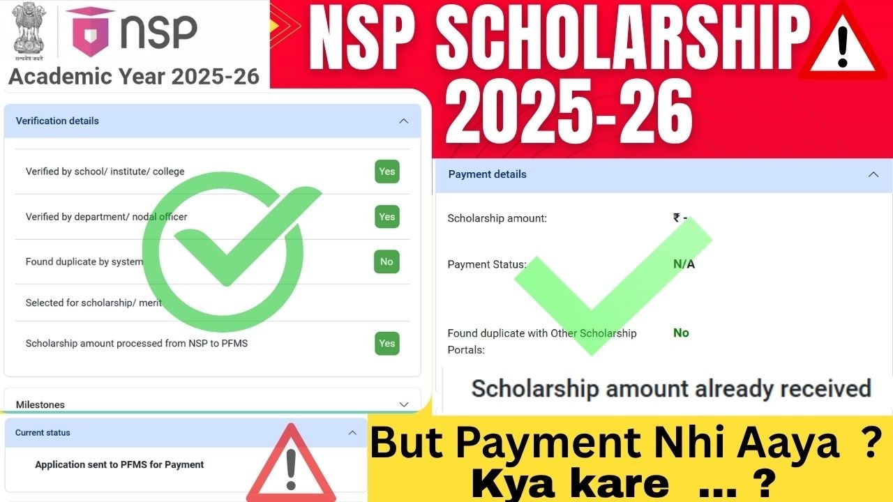 NSP Scholarship Payment Kab Aayega? 😱 Live Proof | Sent to PFMS Yes but Payment Not Received