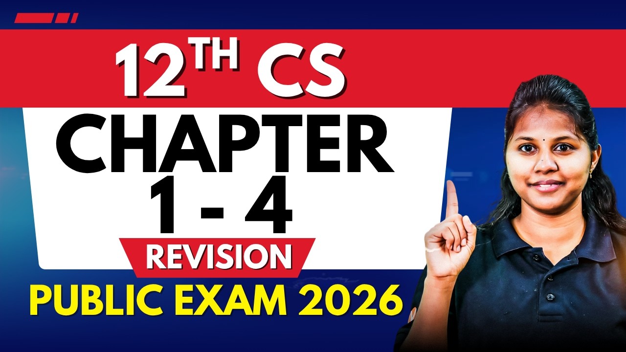 12th CS| Chapter 1 TO 4 REVISION | PUBLIC EXAM 2026 | JANASRUTHI Ma'am