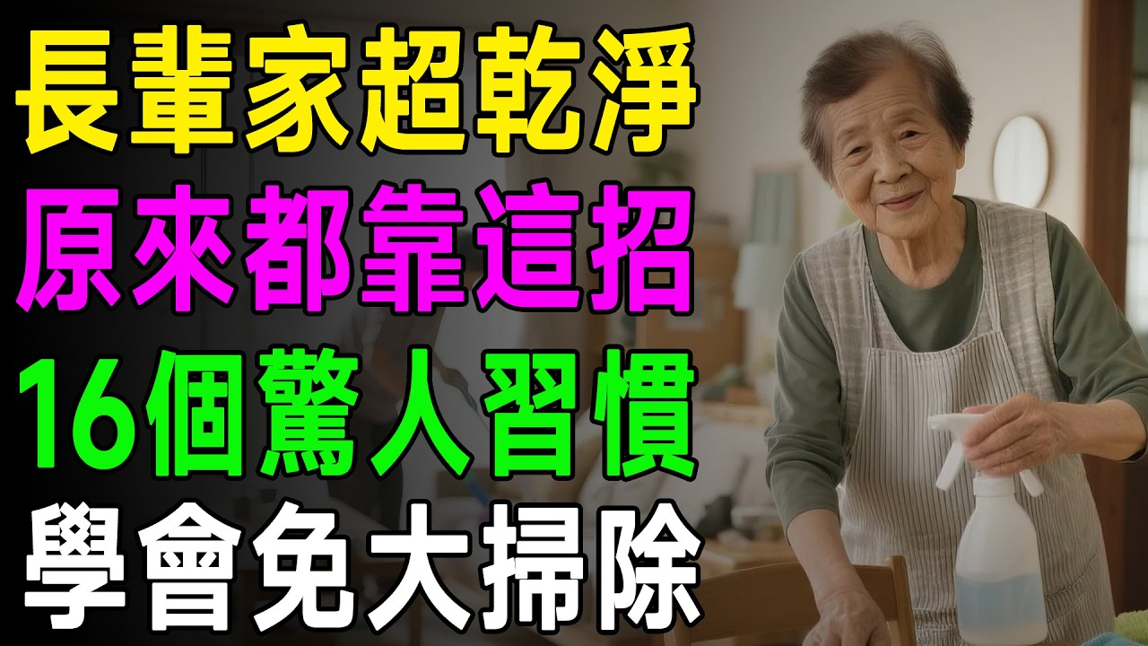 不用天天吸地！家事達人驚嘆：學會長輩這16招「懶人清潔法」，家裡乾淨3倍，比大掃除還有效！