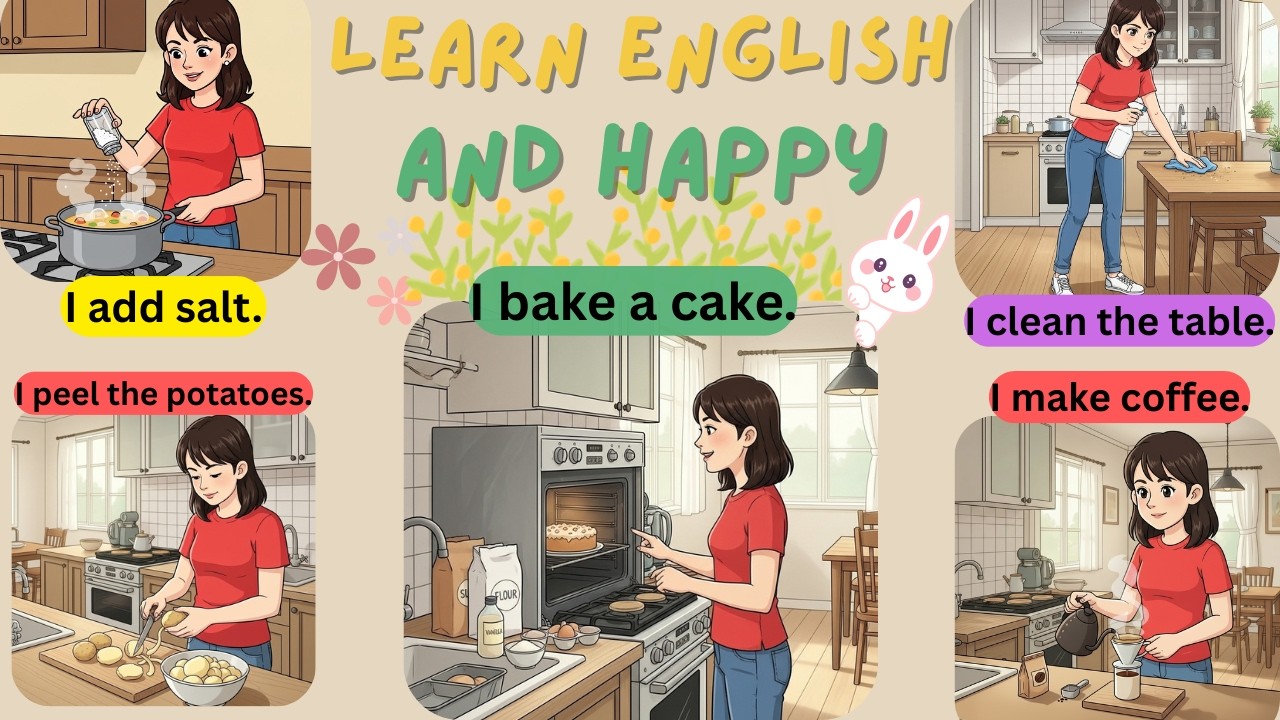 Cooking English for Beginners Practice 25  Comment Kitchen Vocabulary Words in English.