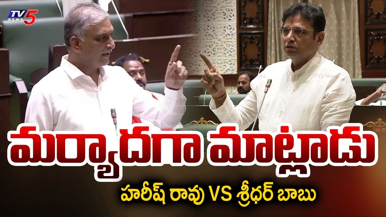 నువ్వు కూర్చో..| Minister Sridhar Babu KEY Comments on BRS MLA Harish Rao at Telangana Session | TV5