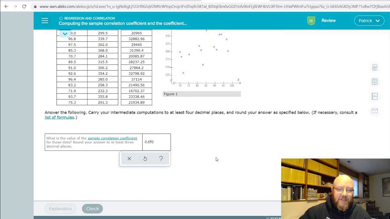 BUSAD265 Ch 13 Computing the Sample Correlation Coefficient and Coefficients for the Least Squares R