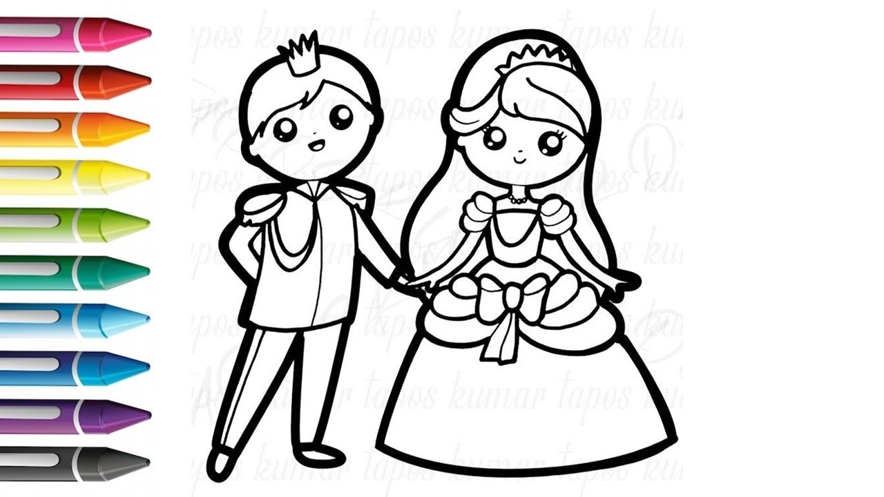 How To Draw Beautiful Couple Drawing For Kids | Drawing, Panting And Coloring For Kids and Toddlers