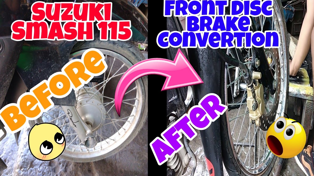 Suzuki Smash 115 Front Disc Brake Convertion || tagalog tutorial, semi time-lapse ||