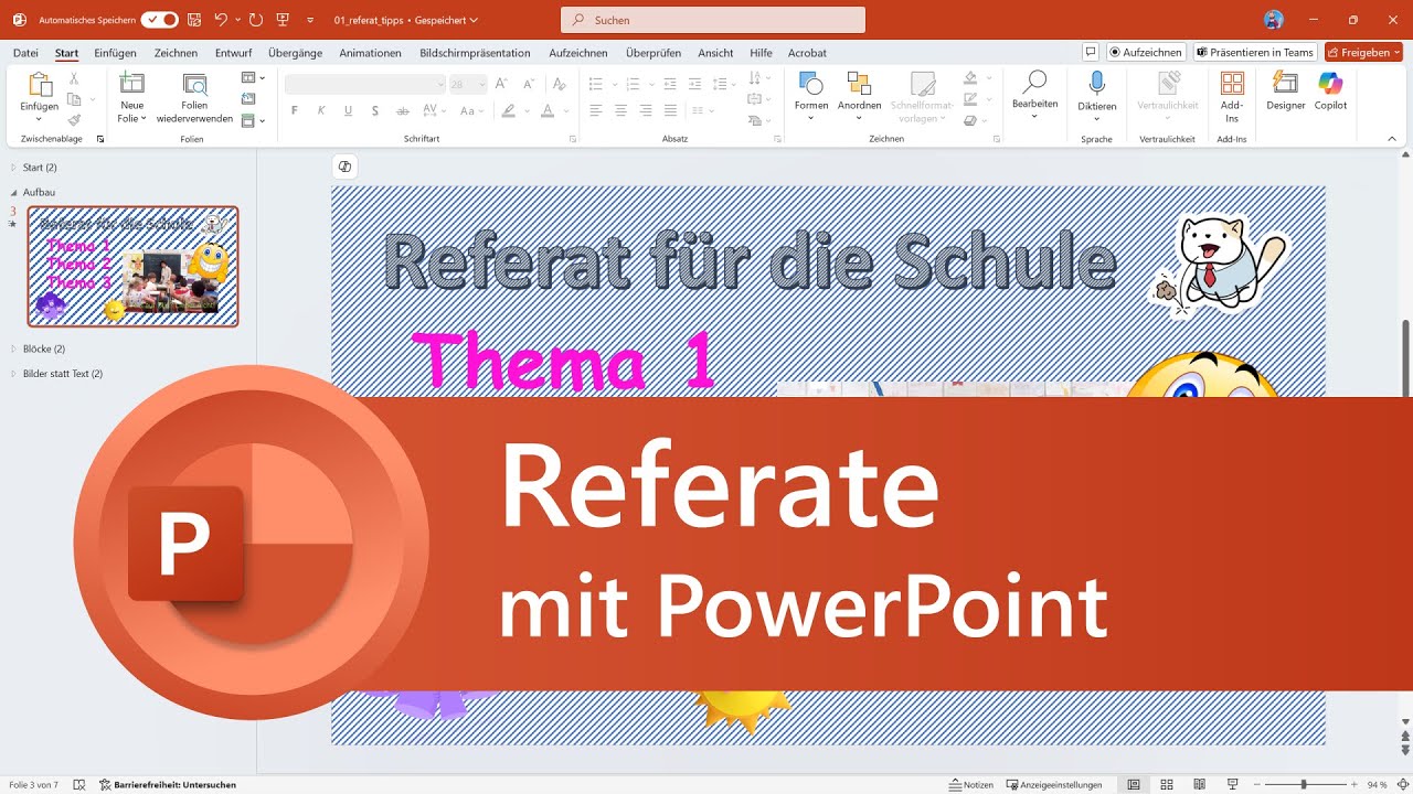 Referate mit PowerPoint: 10 Tipps f&uuml;r Sch&uuml;ler und Studenten