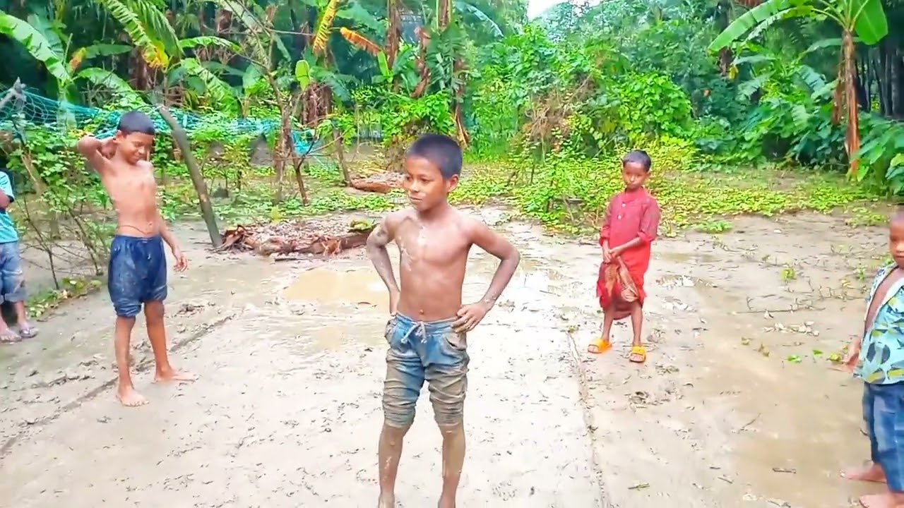 গ্রাম বাংলার আকর্ষণীয় খেলা কুস্তা কুস্তি #ভিডিওটি