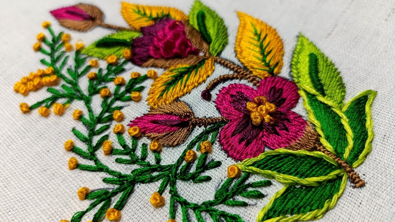 Aari work thread designs || Thread work || #aariembroidery2_0 #aariwork