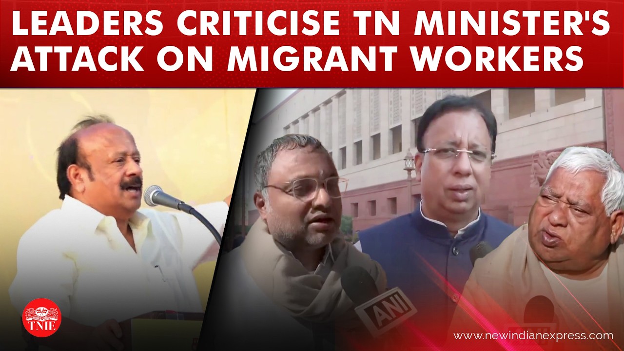 Sell pani puri and clean tables: DMK Minister MRK Panneerselvam's remarks on migrants draw flak